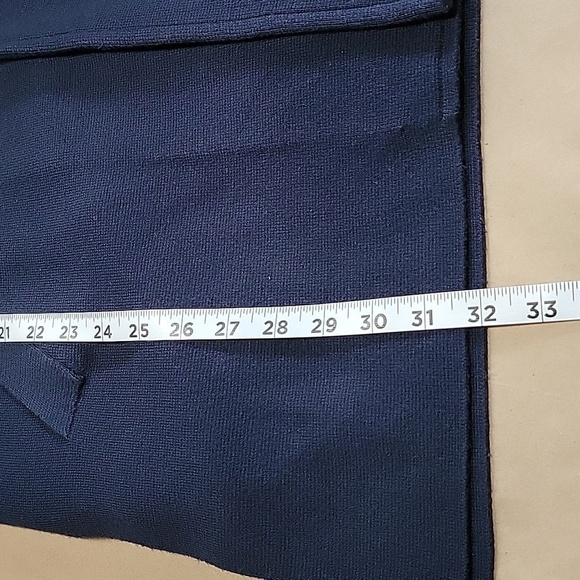 J. Crew Size S Navy Blue Open with Tie Front Long Sleeve Cardigan Exc. Used Cond - Picture 11 of 13